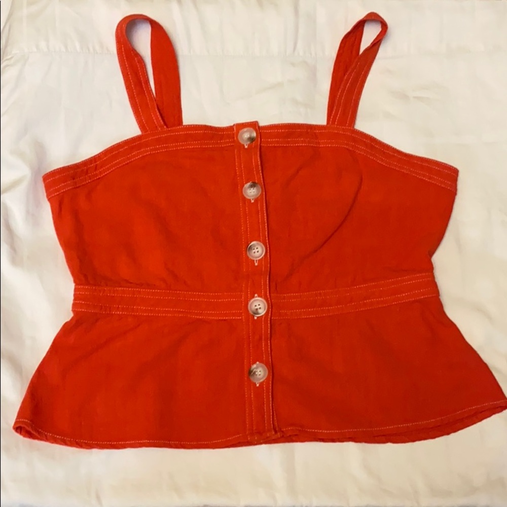 Harper Heritage Cropped Button Blouse